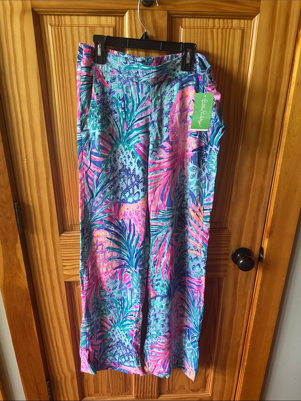 Lilly Pulitzer Multicolor Tropical Wide-Leg Pants